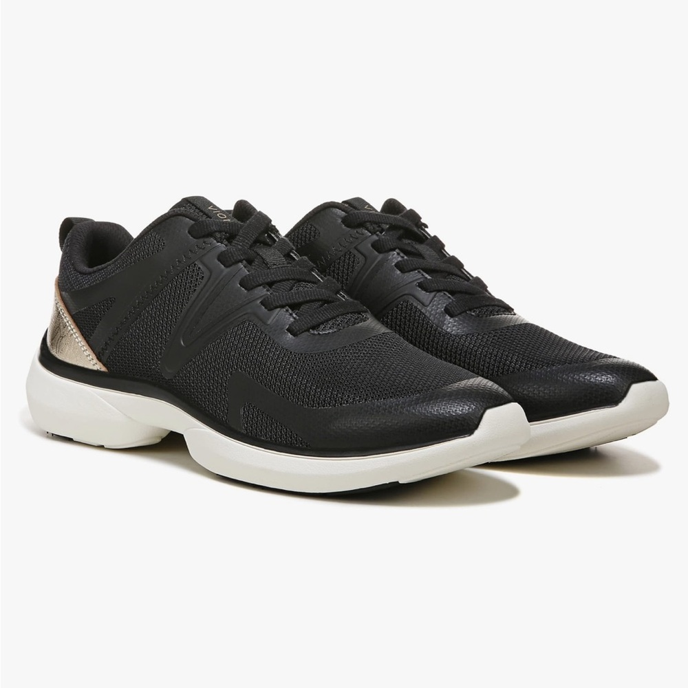 Vionic Women's Vortex Leyo Casual Lace Up Low Top Sneakers in Black Sz 8.5 NWOB